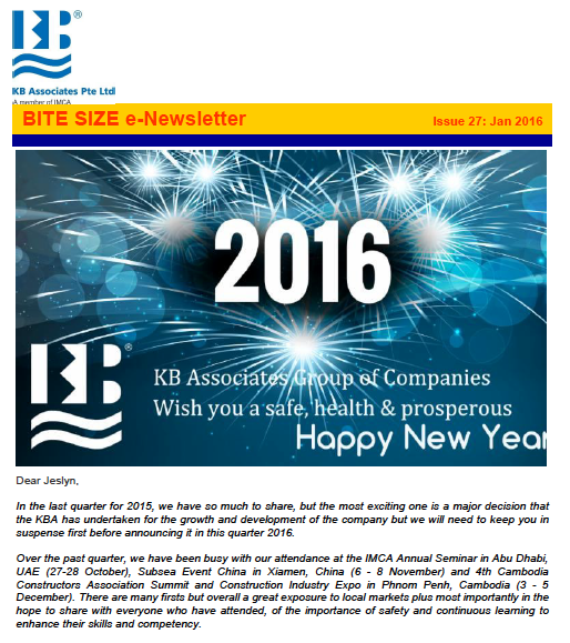 Jan 2016 Newsletter Issue #27