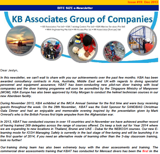 December 2013 Newsletter Issue #19
