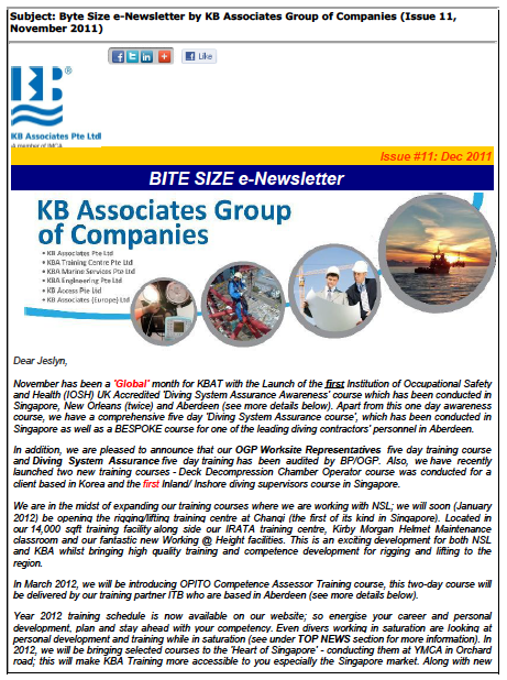 November 2011 Newsletter Issue #11