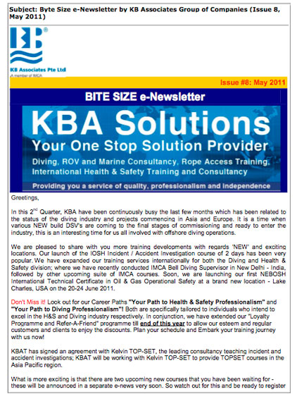 May 2011 Newsletter Issue #8