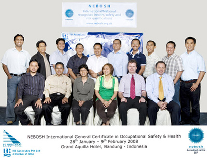 First NEBOSH International General Certificate in Occupational Safety & Health in Bandung Indonesia