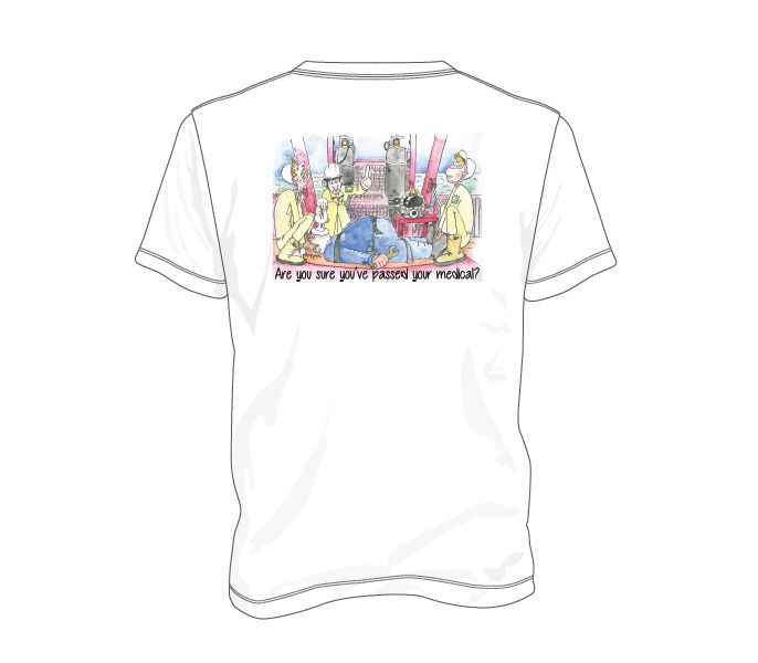 Diver Medic Technician - Cotton T-shirt (Design 2)